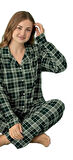 Linay Collection Kadın Büyük Beden Pijama Takımı Yumuşak Dokulu Rahat