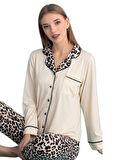Berna Collection Kadın Pijama Takımı Düğmeli Yumuşak Dokulu Esnek ve Modern Tasarım S/2XL