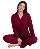 Berna Collection Kadın Pijama Takımı Düğmeli Yumuşak Dokulu Esnek ve Modern Tasarım S/2XL