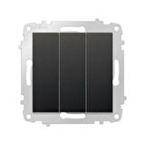 9 Adet Ovivo Grano Siyah Üçlü Anahtar Çerçevesiz