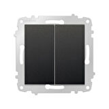 15 Adet Ovivo Grano Siyah Komütatör İkili Anahtar Çerçevesiz