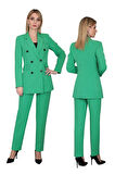 Verona Düğme Detay Blazer Takım TNS-4347