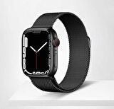Apple Watch 7 41mm Uyumlu KRD-01 Metal Kordon Dayanıklı Tel Örgü Tasarım