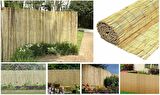 Bambu Çit Kamış Çit 1 Adet 1x5 Metre Hasır Çit Eni 1 Metre Uzunluk 5 Metre Rulo Bahçe Çiti