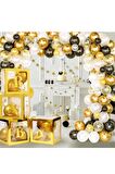 Kenarları Gold Kutu Şeffaf Kutu Gold Baby Yazılı Harf 25 Cm