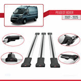 Peugeot Boxer 2 2007 ve Sonrası ile Uyumlu FLY Model Ara Atkı Tavan Barı Gri 3 Adet