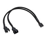 5025 Fan Çoklayıcı 2 Port Y Pwm 4 Pin Splitter Çoklayıcı Switch Kablosu
