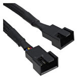 5025 Fan Çoklayıcı 2 Port Y Pwm 4 Pin Splitter Çoklayıcı Switch Kablosu