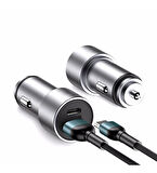 Type-C + Usb Araç Çakmaklık 38W PD Hızlı Şarj Soketi Araba Şarz Aksesuarı