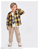 Bayramlık Erkek Çocuk Kombin - Keten Pantolon, Tişört, Ekose Gömlek I Şık ve Rahat Erkek Çocuk Takım