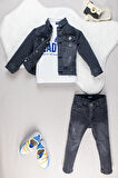 Bayrama Özel 3’lü Çocuk Kot Takım I Şık ve Rahat Kombin I Erkek Çocuk Takım I Denim Kombin