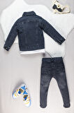Bayrama Özel 3’lü Çocuk Kot Takım I Şık ve Rahat Kombin I Erkek Çocuk Takım I Denim Kombin