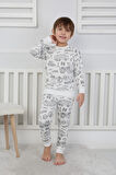 Boyanabilir Çocuk Pijama Takımı + Kalem Hediyeli I Renkli Rüyalar I Her Yıkamada Yeniden Tasarla