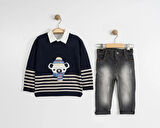 ERKEK ÇOCUK KAZAK - GÖMLEK - PANTOLON 3 PARÇA ALT ÜST TAKIM 