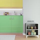 Kenzlife kitaplık tuğçe 068*040*020 gri ayaklı mutfak dolabı banyo ofis ayakkabılık kiler
