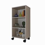Kenzlife kitaplık beril 108*060*020 crd tekerlekli mutfak dolabı banyo ofis ayakkabılık kiler
