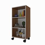 Kenzlife kitaplık beril 108*060*020 cvz tekerlekli mutfak dolabı banyo ofis ayakkabılık kiler