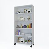 Kenzlife kitaplık beril 168*090*020 byz tekerlekli mutfak dolabı banyo ofis ayakkabılık kiler