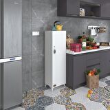 Kenzlife mutfak dolabı zehra 128*030*032 byz kilitli ayaklı banyo evrak ofis kitaplık ayakkabılık kiler