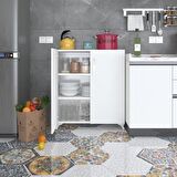 Kenzlife mutfak dolabı çilem 088*070*032 byz kilitli ayaklı banyo evrak ofis kitaplık ayakkabılık kiler