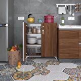 Kenzlife mutfak dolabı çilem 088*070*032 cvz kilitli ayaklı banyo evrak ofis kitaplık ayakkabılık kiler