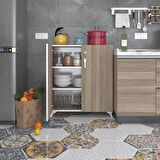 Kenzlife mutfak dolabı çilem 088*070*032 crd kilitli ayaklı banyo evrak ofis kitaplık ayakkabılık kiler