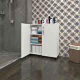Kenzlife mutfak dolabı çilem 088*070*032 byz kilitli tekerlekli banyo evrak ofis kitaplık ayakkabılık kiler