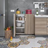 Kenzlife mutfak dolabı çilem 088*070*032 crd kilitli tekerlekli banyo evrak ofis kitaplık ayakkabılık kiler
