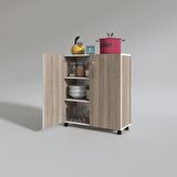 Kenzlife mutfak dolabı çilem 088*070*032 crd kilitli tekerlekli banyo evrak ofis kitaplık ayakkabılık kiler