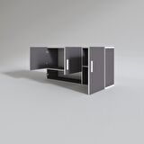 Kenzlife hazır mutfak mirena22 gri 060*120*22 mutfak banyo dolabı kapaklı raflı