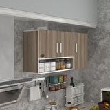 Kenzlife hazır mutfak mirena22 crd 060*120*22 mutfak banyo dolabı kapaklı raflı