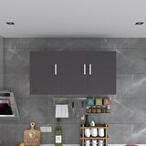 Kenzlife hazır mutfak canna22 gri 060*120*22 mutfak banyo dolabı kapaklı raflı