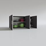 Kenzlife hazır mutfak dirca22 gri 060*120*22 mutfak banyo dolabı kapaklı raflı