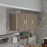 Kenzlife hazır mutfak dirca22 crd 060*120*22 mutfak banyo dolabı kapaklı raflı
