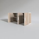 Kenzlife hazır mutfak dirca22 crd 060*120*22 mutfak banyo dolabı kapaklı raflı