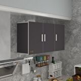 Kenzlife hazır mutfak dirca32 gri 060*120*32 mutfak banyo dolabı kapaklı raflı