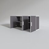 Kenzlife hazır mutfak dirca32 gri 060*120*32 mutfak banyo dolabı kapaklı raflı