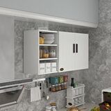 Kenzlife hazır mutfak castus22 byz 060*120*22 banyo dolabı kapaklı raflı arkalıklı