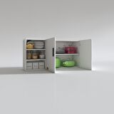 Kenzlife hazır mutfak castus22 byz 060*120*22 banyo dolabı kapaklı raflı arkalıklı
