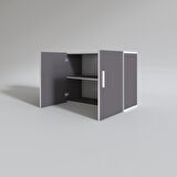 Kenzlife hazır mutfak castus22 gri 060*120*22 mutfak banyo dolabı kapaklı raflı