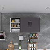 Kenzlife hazır mutfak castus22 gri 060*120*22 mutfak banyo dolabı kapaklı raflı