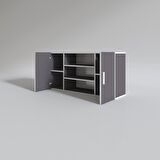 Kenzlife hazır mutfak honnor22 gri 060*120*22 mutfak banyo dolabı kapaklı raflı
