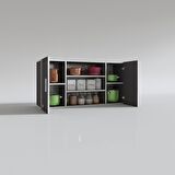 Kenzlife hazır mutfak honnor22 gri 060*120*22 mutfak banyo dolabı kapaklı raflı