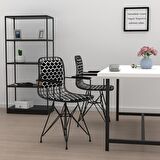 Knsz kafes tel sandalyesi 1 li mazlum syhviona kolçaklı sırt minderli ofis cafe bahçe mutfak