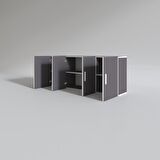Kenzlife hazır mutfak marina gri 060*150*32 mutfak banyo dolabı kapaklı raflı