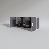 Kenzlife hazır mutfak floro32 gri 060*150*32 mutfak banyo dolabı kapaklı raflı