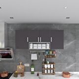 Kenzlife hazır mutfak floro32 gri 060*150*32 mutfak banyo dolabı kapaklı raflı
