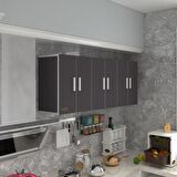 Kenzlife hazır mutfak nonus gri 060*150*32 mutfak banyo dolabı kapaklı raflı