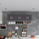 Kenzlife hazır mutfak liberato gri 060*150*32 mutfak banyo dolabı kapaklı raflı