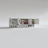 Kenzlife hazır mutfak perenna byz 060*180*32 mutfak banyo dolabı kapaklı raflı